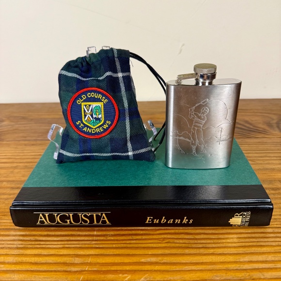 Golf Lover’s Bundle – St Andrews Flask, Augusta Book + Vintage Tees - Picture 5 of 15